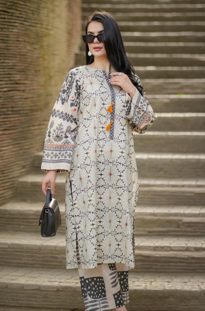 Urge 2PC Unstitched Lawn Printed Shirt with Printed Trousers - RF1110