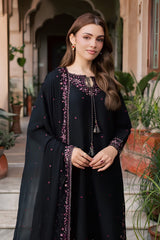 Batik - 3PC Unstitched Dhanak Embroidered Shirt with Dhanak Embroidered Dupatta and Trouser - RF1528 Royal Pret