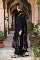 Batik - 3PC Unstitched Dhanak Embroidered Shirt with Dhanak Embroidered Dupatta and Trouser - RF1528 Royal Pret