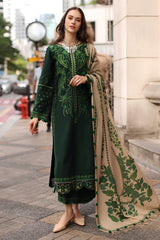 Charizma - 3PC Unstitched Dhanak Embroidered Shirt with Digital Printed Dupatta and Trouser - RF1524 Royal Pret