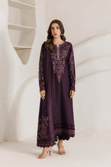 Daria - 3PC Unstitched Dhanak Embroidered Shirt with Dhanak Embroidered Dupatta and Trouser - RF1529 Royal Pret