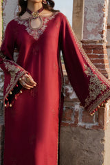 Izel - 3PC Unstitched Dhanak Embroidered Shirt with Digital Printed Twill Pashmina Dupatta and Trouser - RF1459