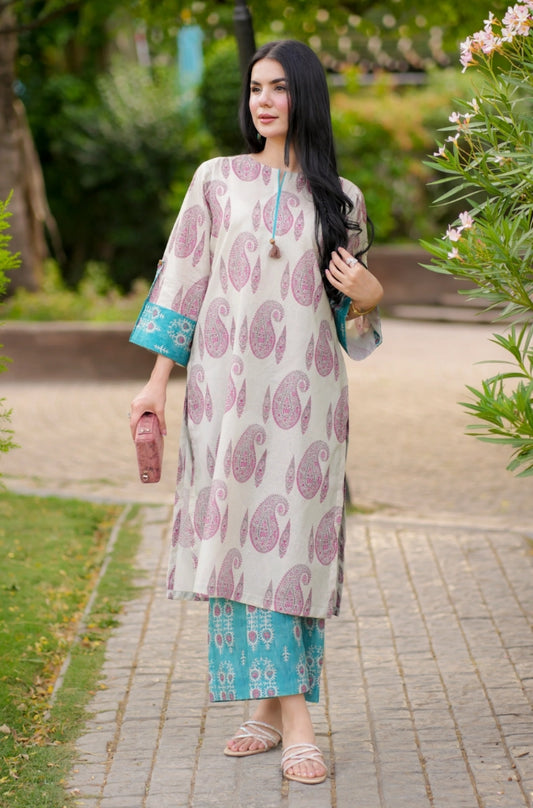 Urge 2PC Unstitched Lawn Printed Shirt with Printed Trousers - RF1111