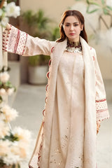 3PC Lawn Embroidered Shirt with Embroidered Slub Net Dupatta (Unstitched) - RF1327 Royal Pret