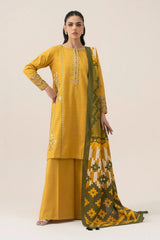 Sapphire - 3PC Unstitched Khaddar Embroidered Shirt with Digital Printed Dupatta and Trouser - RF1538 Royal Pret