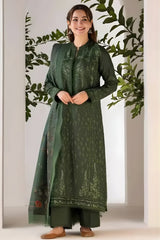 Sobia Nazir - 3PC Unstitched Dhanak Embroidered Shirt with Printed Shawl - RF1301 royalpret