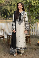 Allys - 3PC Lawn Embroidered Shirt with Embroidered Chiffon Dupatta (Unstitched) - RF1339 royalpret