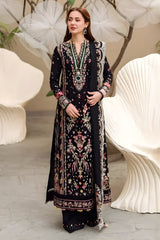 3PC Lawn Embroidered Shirt with Embroidered Chiffon Dupatta (Unstitched) - RF1323 Royal Pret