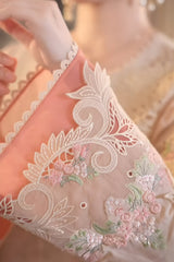 Aneelas - 3PC Unstitched Lawn Embroidered Shirt with Digital Printed & Embroidered Dupatta and Trouser - RF1503 Royal Pret