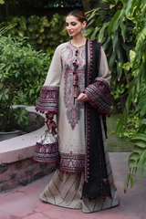 Jazmin - 3PC Unstitched Lawn Heavy Embroidered Shirt with Embroidered Chiffon Dupatta - RF1038 royalpret