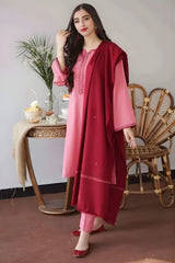 Aisling - 3PC Unstitched Dhanak Embroidered Shirt with Dhanak Embroidered Dupatta and Trouser - RF1149 royalpret