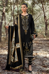 Maria B - 3PC Unstitched Dhanak Embroidered Shirt with Digital Printed Dupatta and Trouser - RF1205 royalpret