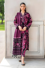 Baroque - 3PC Unstitched Printed Khaddar Shirt with Printed Khaddar Dupatta and Trouser - RF1201 royalpret