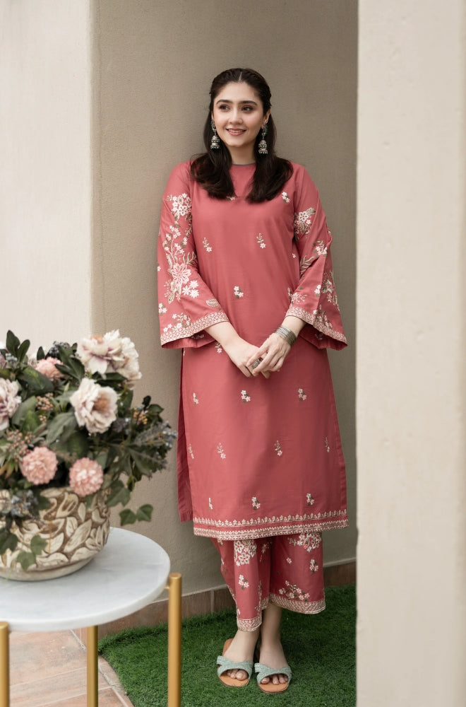 Urge - 2PC Unstitched Khaddar Embroidered Shirt with Khaddar Embroidered Trousers - RF1146