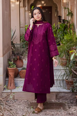 Batik - 3PC Dhanak Embroidered Shirt with Dhanak Embroidered Dupatta and Trouser - RF1423 Royal Pret