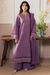 Mahnur - 3PC Unstitched Dhanak Embroidered Shirt with Dhanak Embroidered Dupatta and Trouser - RF1550 Royal Pret