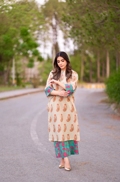 Urge 2PC Unstitched Lawn Printed Shirt with Printed Trousers - RF1108