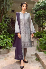 Jazmin - 3PC Lawn Embroidered Shirt with Chiffon Embroidered Dupatta and Trousers - RF0720 royalpret