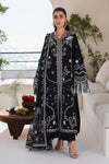 Qalamkar - 3PC Unstitched Lawn Embroidered Shirt with Embroidered Chiffon Dupatta and Trouser - RF1485 Royal Pret