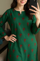 Heer - Stitched 2PC Dhanak Embroidered - RP0006 Royal Pret