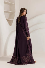 Daria - 3PC Unstitched Dhanak Embroidered Shirt with Dhanak Embroidered Dupatta and Trouser - RF1529 Royal Pret