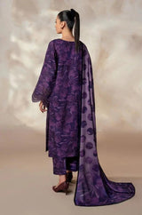 Baroque - 3PC Khaddar Digital Printed Shirt with Khaddar Printed Shawl (Unstitched) - RF1409 Royal Pret