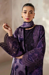 Baroque - 3PC Khaddar Digital Printed Shirt with Khaddar Printed Shawl (Unstitched) - RF1409 Royal Pret