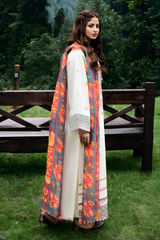 Sapphire - 3 PC Unstitched Khaddar Embroidered Shirt with Printed Dupatta and Trouser - RF1218 Royal Pret