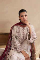 Batik - 3PC Unstitched Lawn Embroidered Shirt with Monark Digital Printed Dupatta and Embroidered Trouser - RF1466