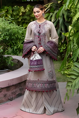 Jazmin - 3PC Unstitched Lawn Heavy Embroidered Shirt with Embroidered Chiffon Dupatta - RF1038 royalpret