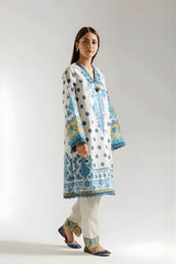 Ethnc - 3PC Banadora Lawn Printed Shirt with Printed Voil Dupatta (Unstitched) - RF1400 Royal Pret