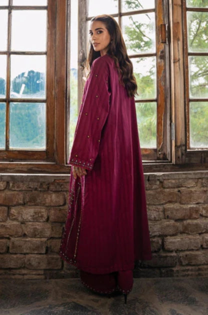 Sapphire - 2PC Unstitched Khaddar Embroidered Shirt with Khaddar Trouser - RF1230