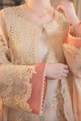 Aneelas - 3PC Unstitched Lawn Embroidered Shirt with Digital Printed & Embroidered Dupatta and Trouser - RF1503 Royal Pret