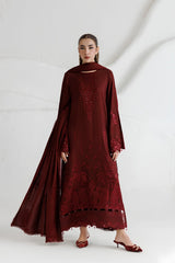 Daria - 3PC Unstitched Dhanak Embroidered Shirt with Dhanak Embroidered Dupatta and Trouser - RF1537 Royal Pret
