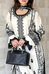 Jade - 3PC Lawn Embroidered Shirt with Printed Chiffon Dupatta (Unstitched) - RF1353 Royal Pret