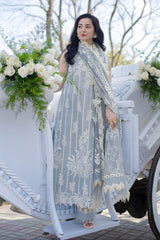 Rang Rasiya - 3PC Unstitched Lawn Embroidered Shirt with Digital Printed Dupatta and Trouser - RF1501 Royal Pret