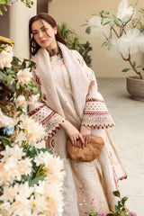 3PC Lawn Embroidered Shirt with Embroidered Slub Net Dupatta (Unstitched) - RF1327 Royal Pret