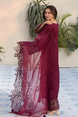 Allys - 3PC Lawn Embroidered Shirt with Embroidered Organza Dupatta (Unstitched) - RF1337 royalpret