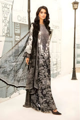 Maria B - 3PC All Over Printed Banadora Lawn Shirt with Printed Voil Dupatta (Unstitched) - RF1383 Royal Pret