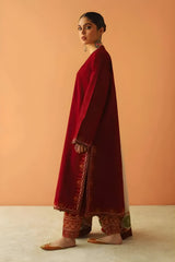 Zara Shah Jahan - 3PC Unstitched Dhanak Embroidered Shirt with Embroidered Dhanak Dupatta and Trouser- RF1142 royalpret