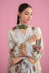 Maria B - 3PC All Over Printed Banadora Lawn Shirt with Printed Voil Dupatta (Unstitched) - RF1381 Royal Pret