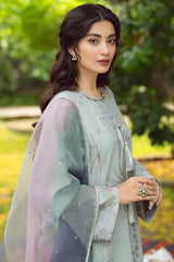 Jazmin - 3PC Lawn Embroidered Shirt with Printed Organza Dupatta - RF0722 royalpret