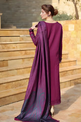 Rang Rasiya - 3PC Dhanak Embroidered Shirt with Digital Printed Dupatta and Trouser - RF1422 Royal Pret