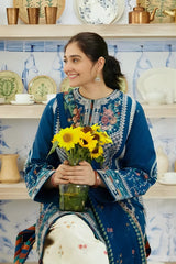 Zara Shah Jahan - 3PC Unstitched Dhanak Embroidered Shirt with Digital Printed Dupatta and Embroidered Trousers - RF1144 royalpret