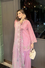 Maryam N Marya - 3PC Unstitched Lawn Embroidered Shirt with Monark Dupatta and Trouser - RF1472