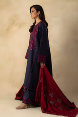 Zara Shah Jahan - 3PC Unstitched Dhanak Sequence Embroidered Shirt with Sequence Embroidered Dupatta and Trouser - RF1132 royalpret