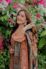 Sapphire - 3PC Unstitched Lawn Embroidered Shirt with Monar Digital Printed Dupatta and Trouser - RF1515 Royal Pret