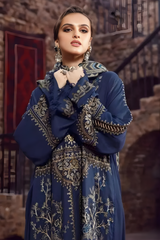 Maria B - 3PC Unstitched Dhanak Embroidered Shirt with Digital Printed Dupatta and Trouser - RF1206 royalpret