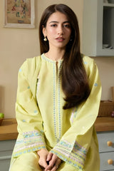 Zara Shah Jahan - 3PC Lawn Embroidered Shirt with Embroidered Khaddi Net Dupatta (Unstitched) - RF1357 Royal Pret