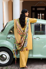 Sapphire - 3PC Unstitched Lawn Embroidered Shirt with Monar Digital Printed Dupatta and Trouser - RF1513 Royal Pret